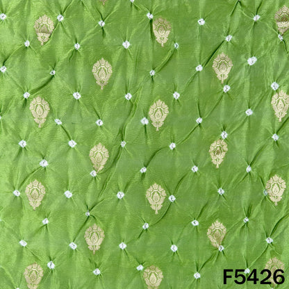Bandhani Chanderi Silk Fabric - F5426