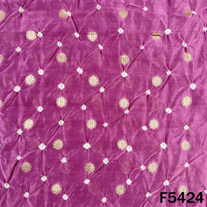 Bandhani Chanderi Silk Fabric - F5424
