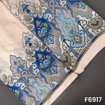 Digital Print Crepe Satin Fabric - F6917