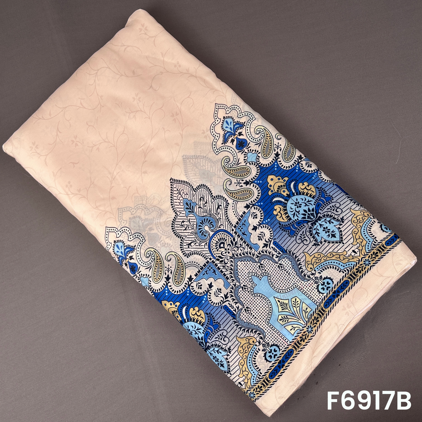 Digital Print Crepe Satin Fabric - F6917