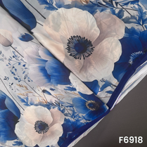 Digital Print Crepe Satin Fabric - F6918