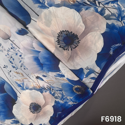 Digital Print Crepe Satin Fabric - F6918
