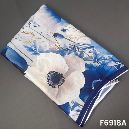 Digital Print Crepe Satin Fabric - F6918