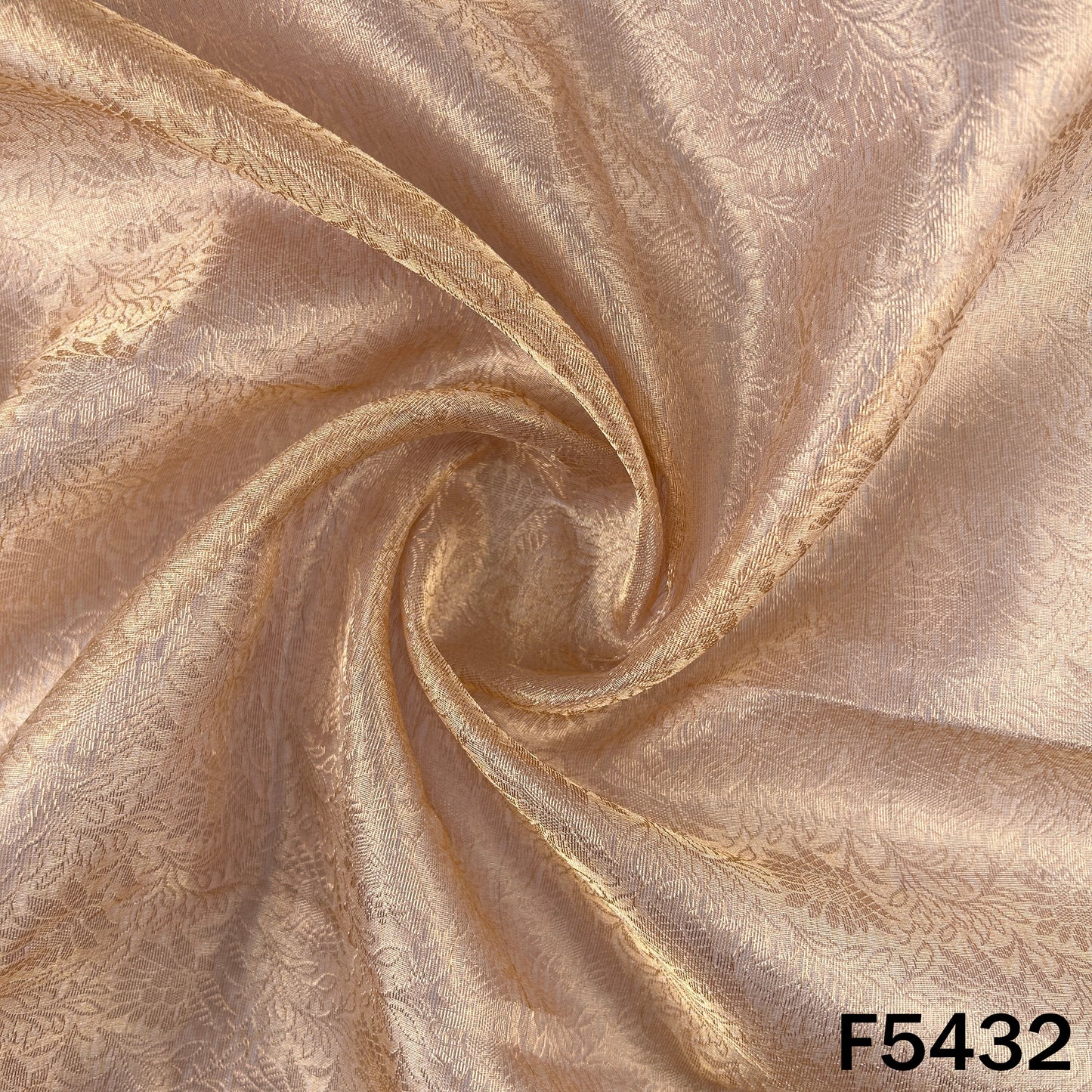 Zari Weave Pure Tissue Fabric - F5432