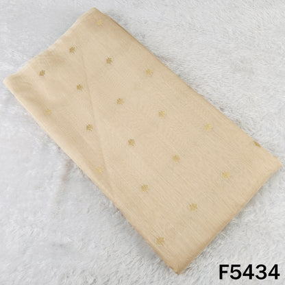 Zari Work Monga Silk Fabric - F5434