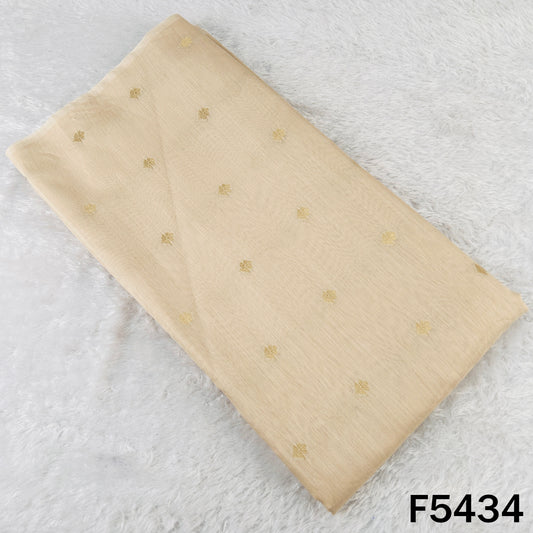 Zari Work Monga Silk Fabric - F5434