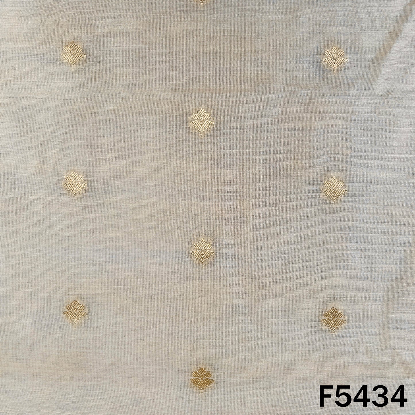 Zari Work Monga Silk Fabric - F5434