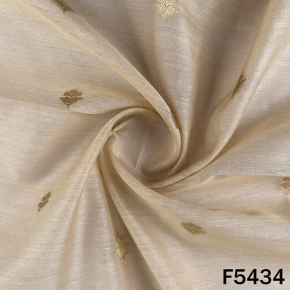 Zari Work Monga Silk Fabric - F5434
