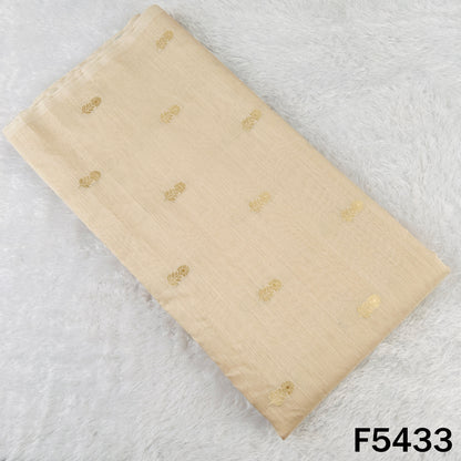 Zari Work Monga Silk Fabric - F5433