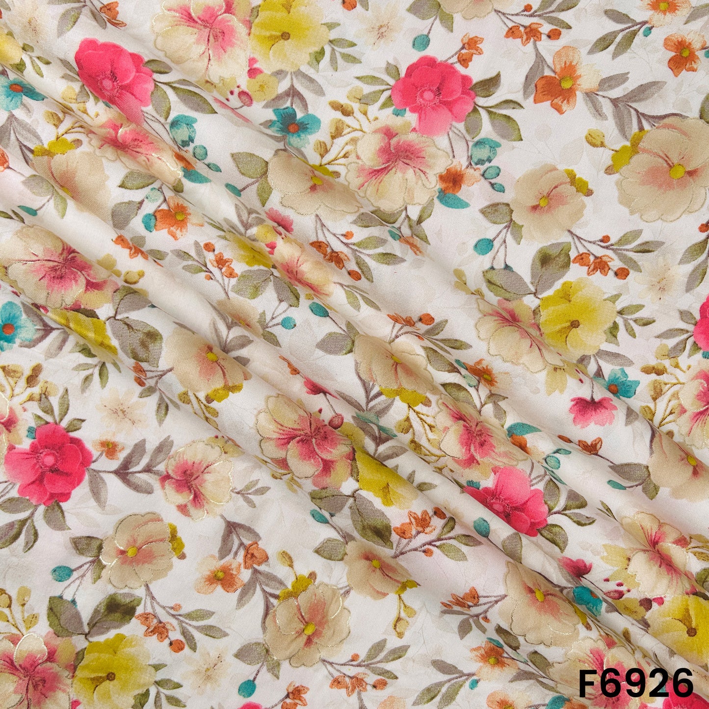 Foil Print Rayon Fabric - F6926