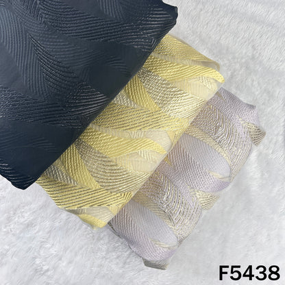 Zari Work Organza Fabric - F5438