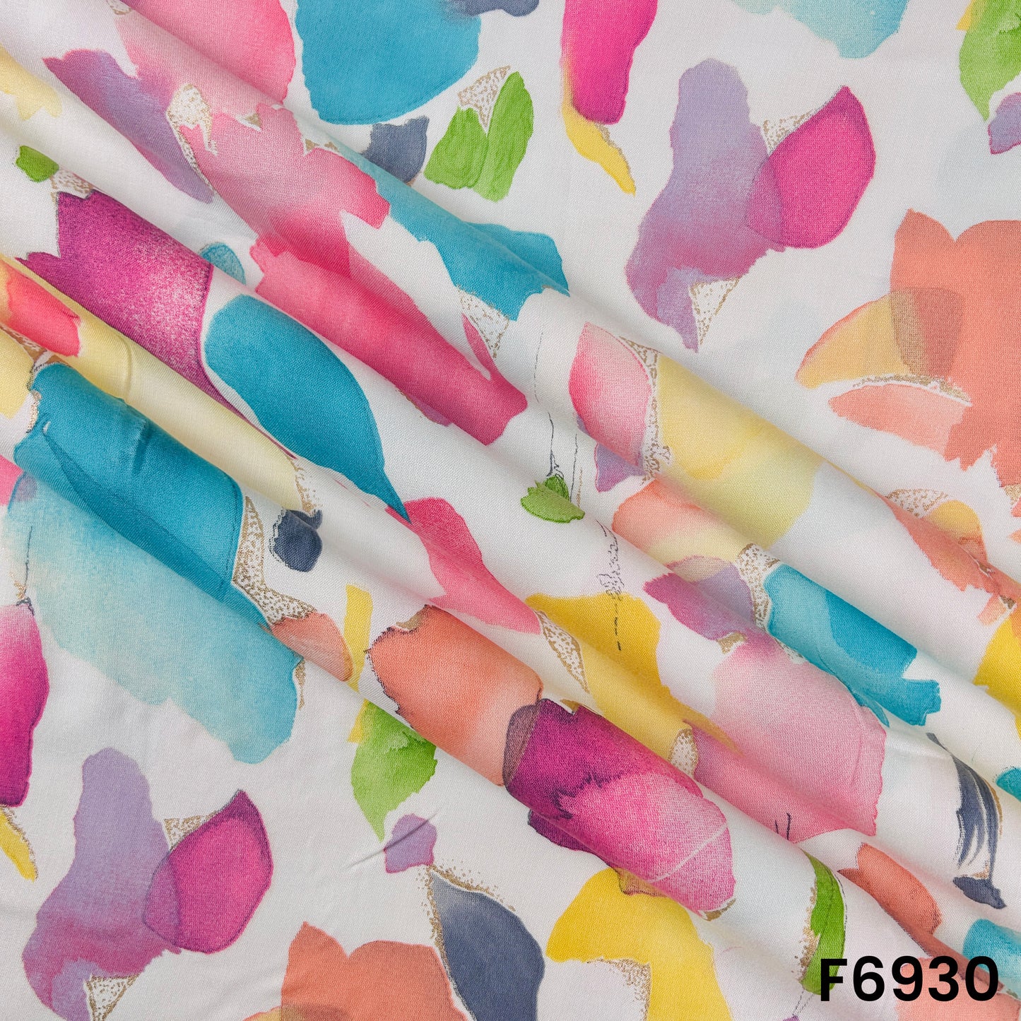 Foil Print Rayon Fabric - F6930
