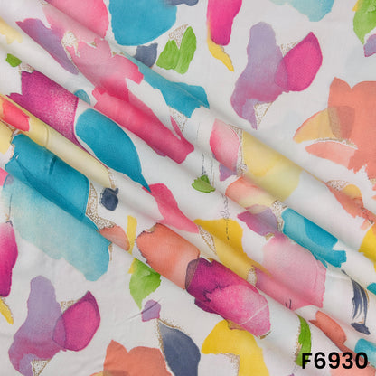 Foil Print Rayon Fabric - F6930