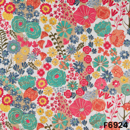 Foil Print Rayon Fabric - F6924