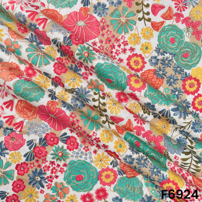 Foil Print Rayon Fabric - F6924