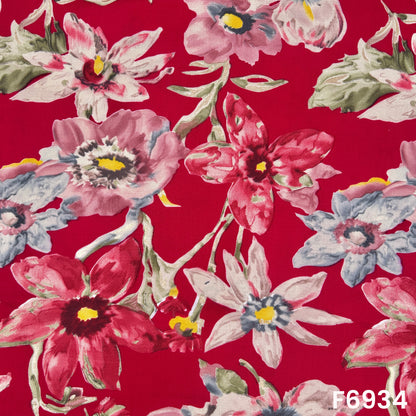 Foil Print Rayon Fabric - F6934