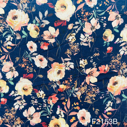 Printed Muslin Cotton Fabric-F2153