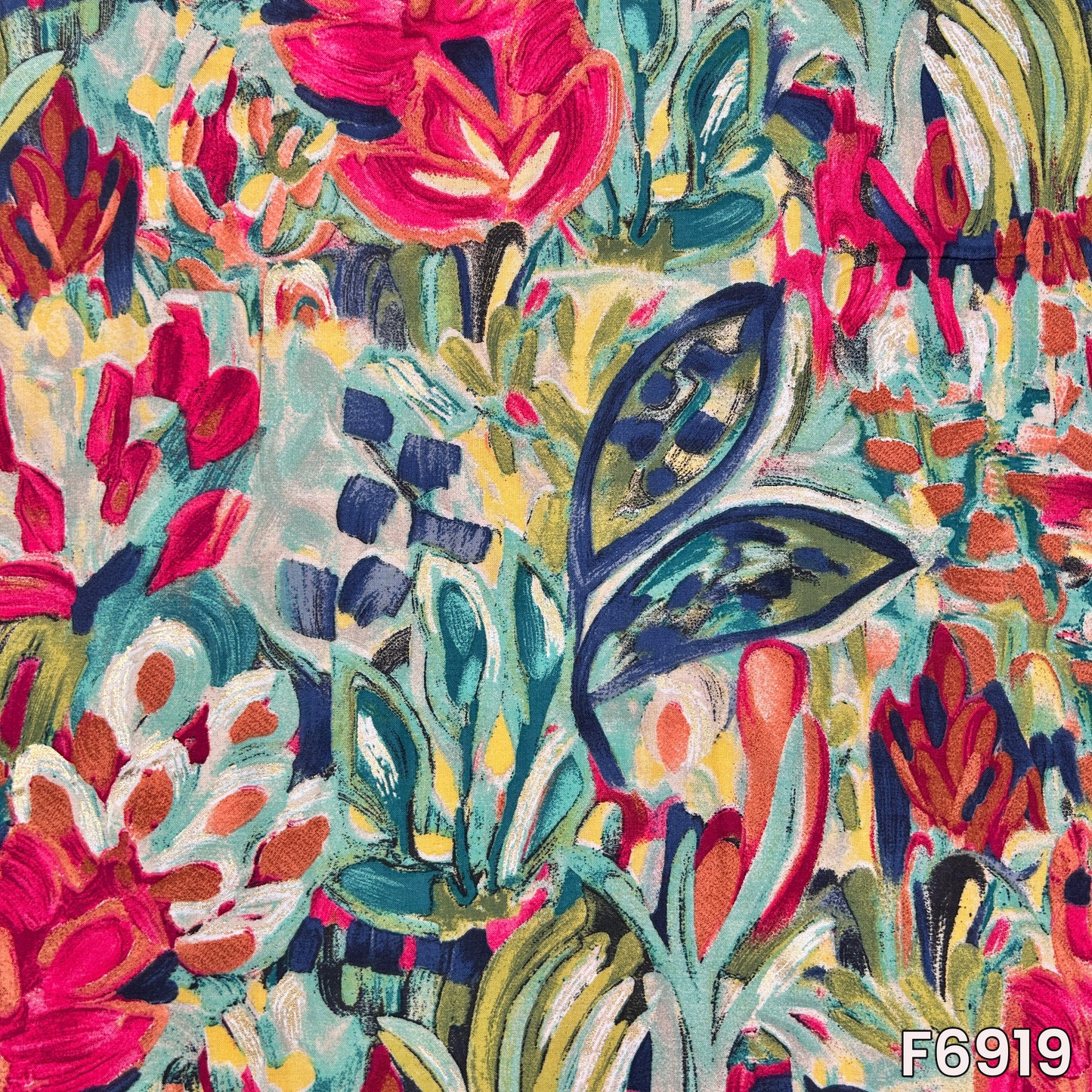 Foil Print Rayon Fabric - F6919