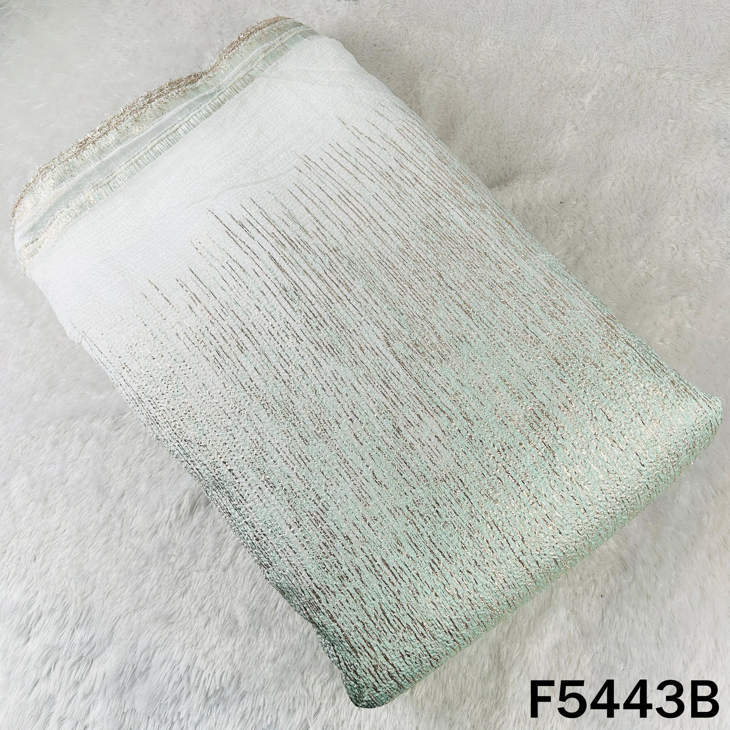 Zari Work Crush Tissue Fabric - F5443