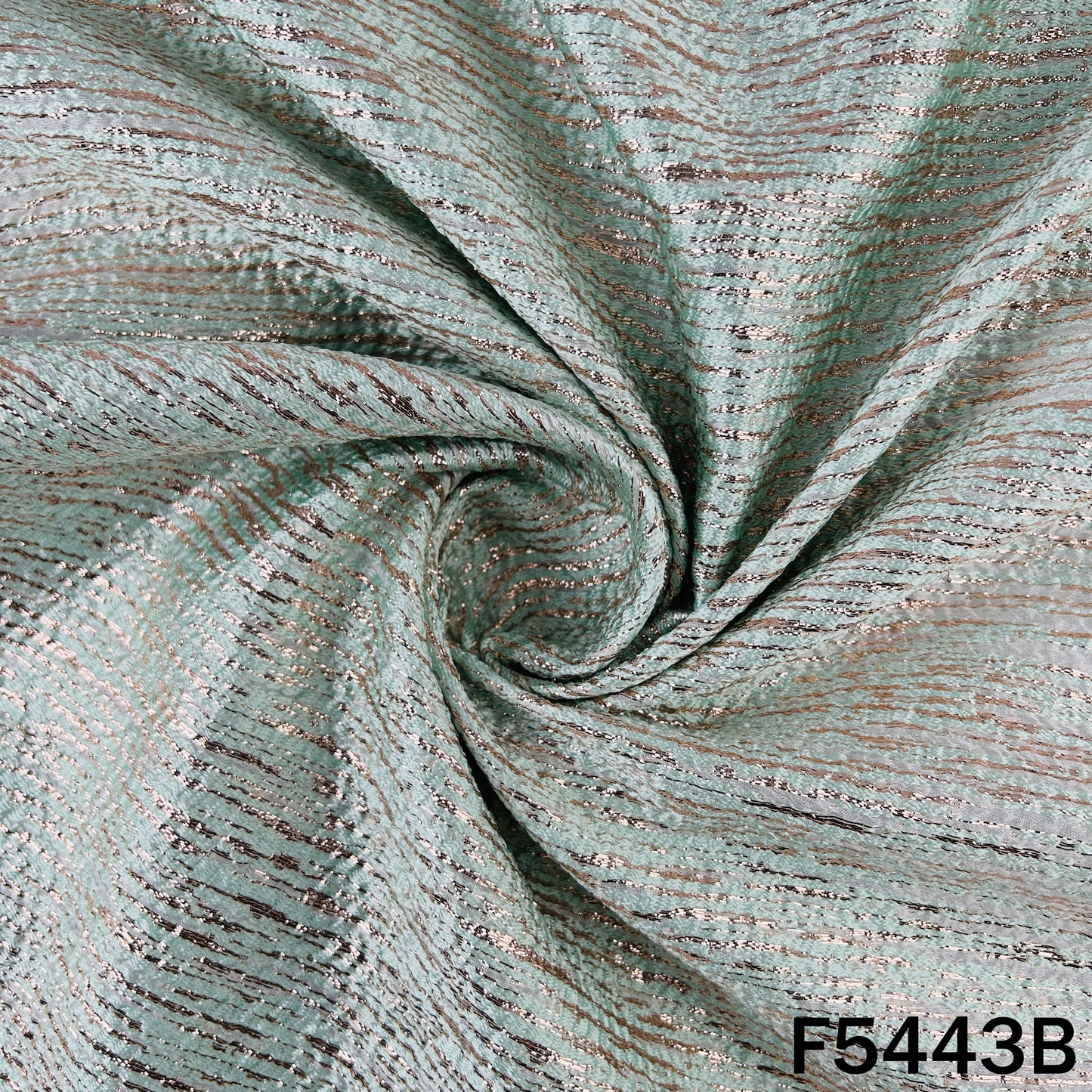 Zari Work Crush Tissue Fabric - F5443