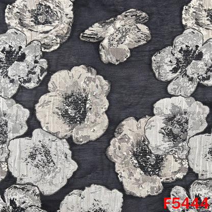 Imported 3D Work Jacquard Fabric - F5444