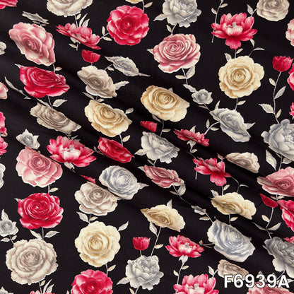 Foil Print Rayon Fabric - F6939