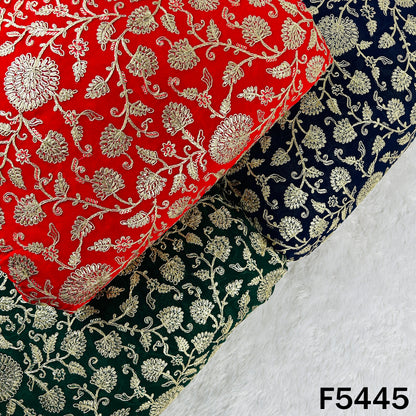Zari Embroidered Georgette Fabric - F5445