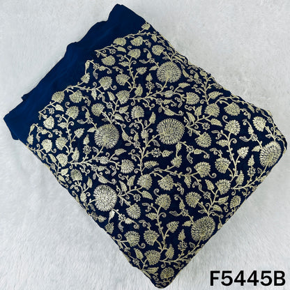 Zari Embroidered Georgette Fabric - F5445