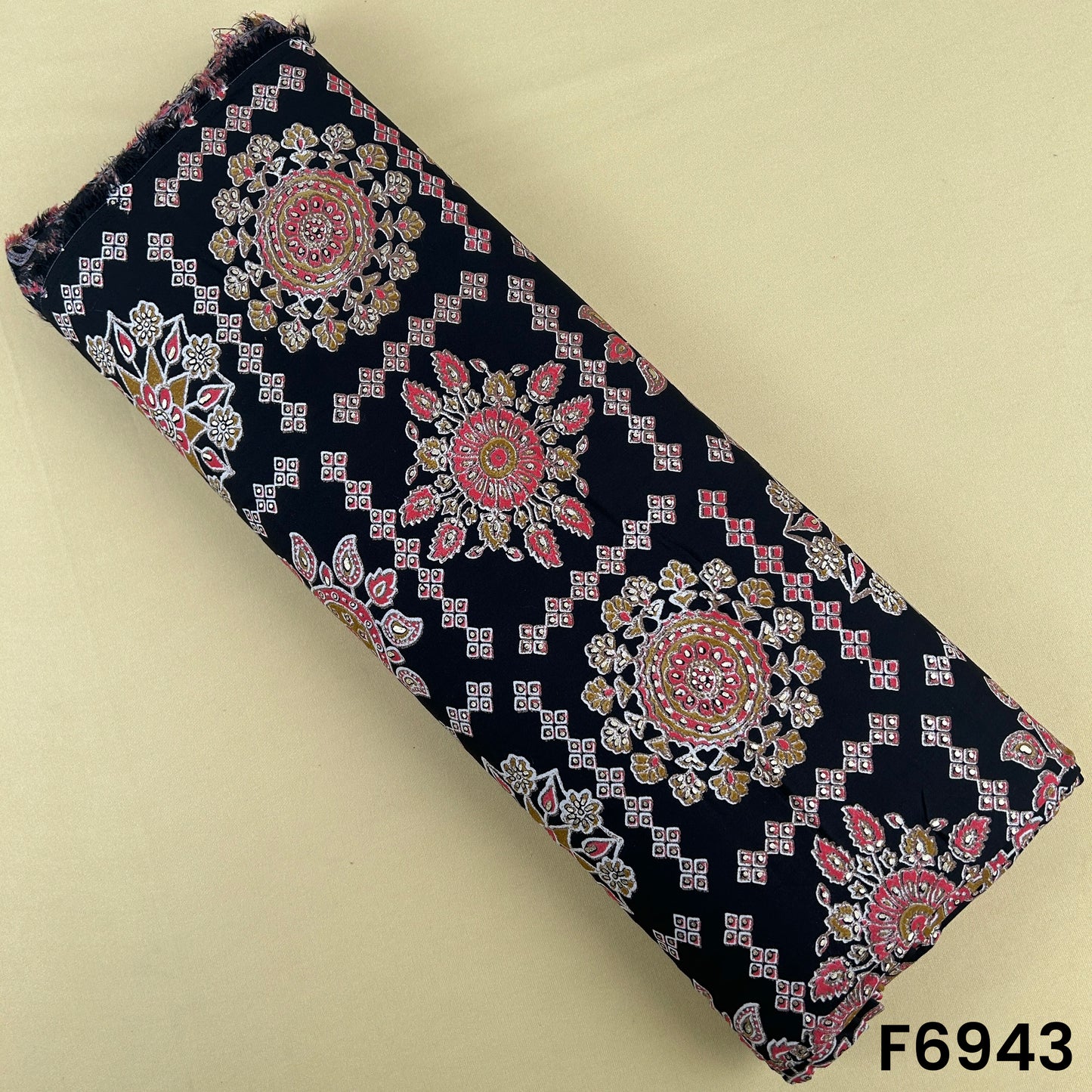 Foil Print Rayon Fabric - F6943