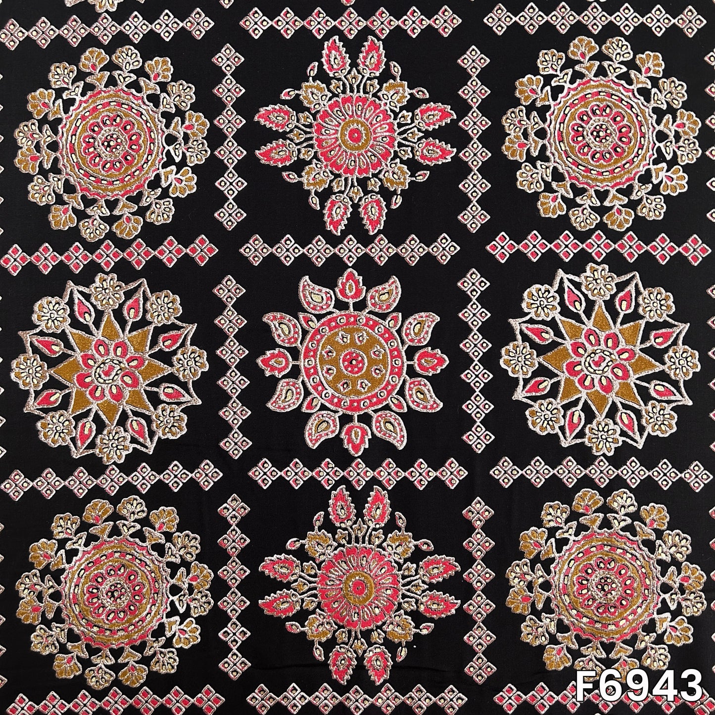 Foil Print Rayon Fabric - F6943