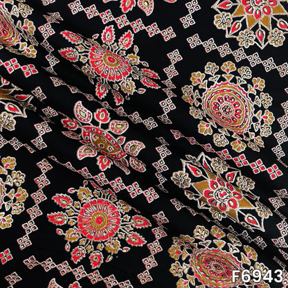 Foil Print Rayon Fabric - F6943
