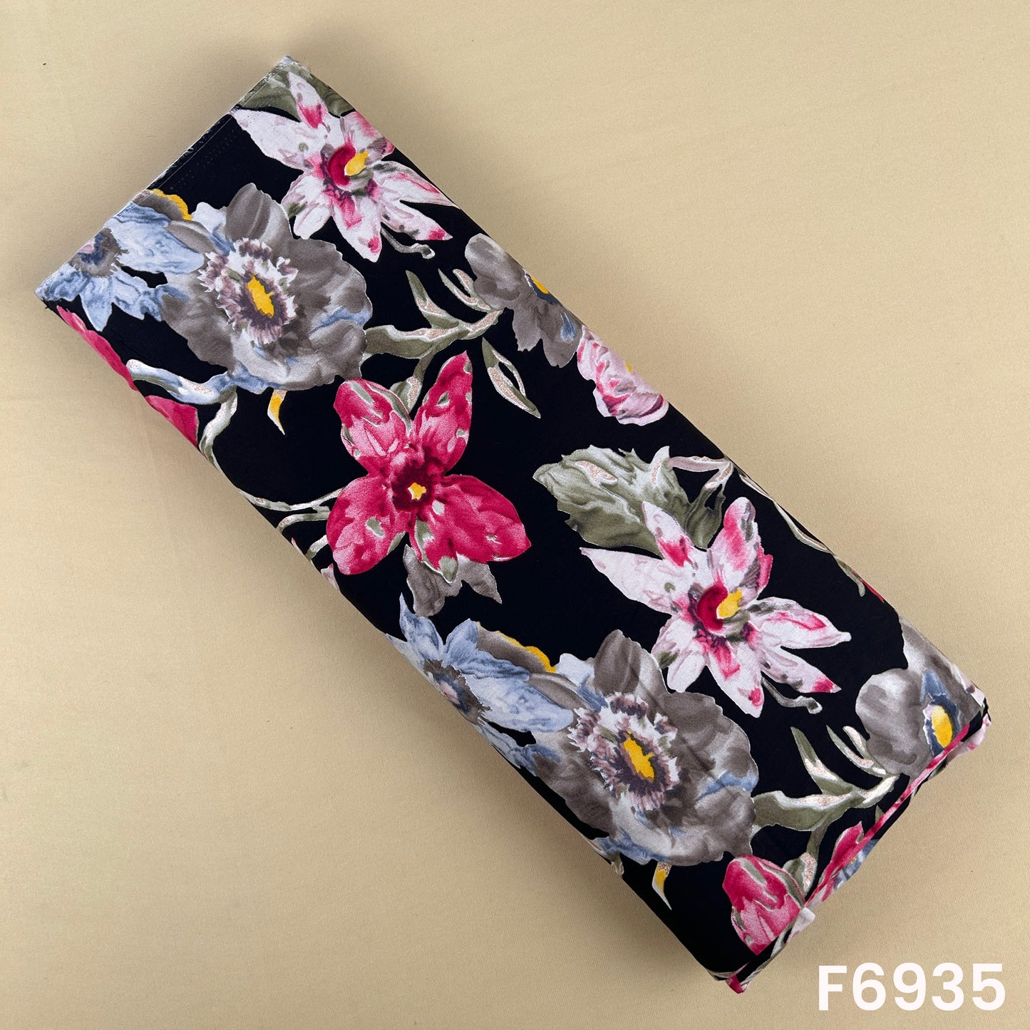 Foil Print Rayon Fabric - F6935