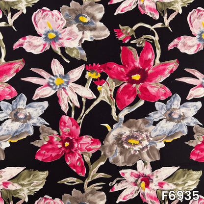 Foil Print Rayon Fabric - F6935