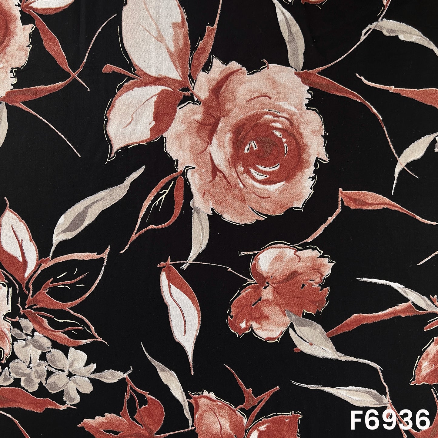 Foil Print Rayon Fabric - F6936