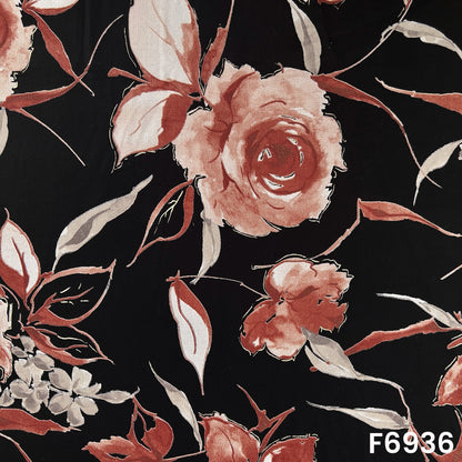 Foil Print Rayon Fabric - F6936
