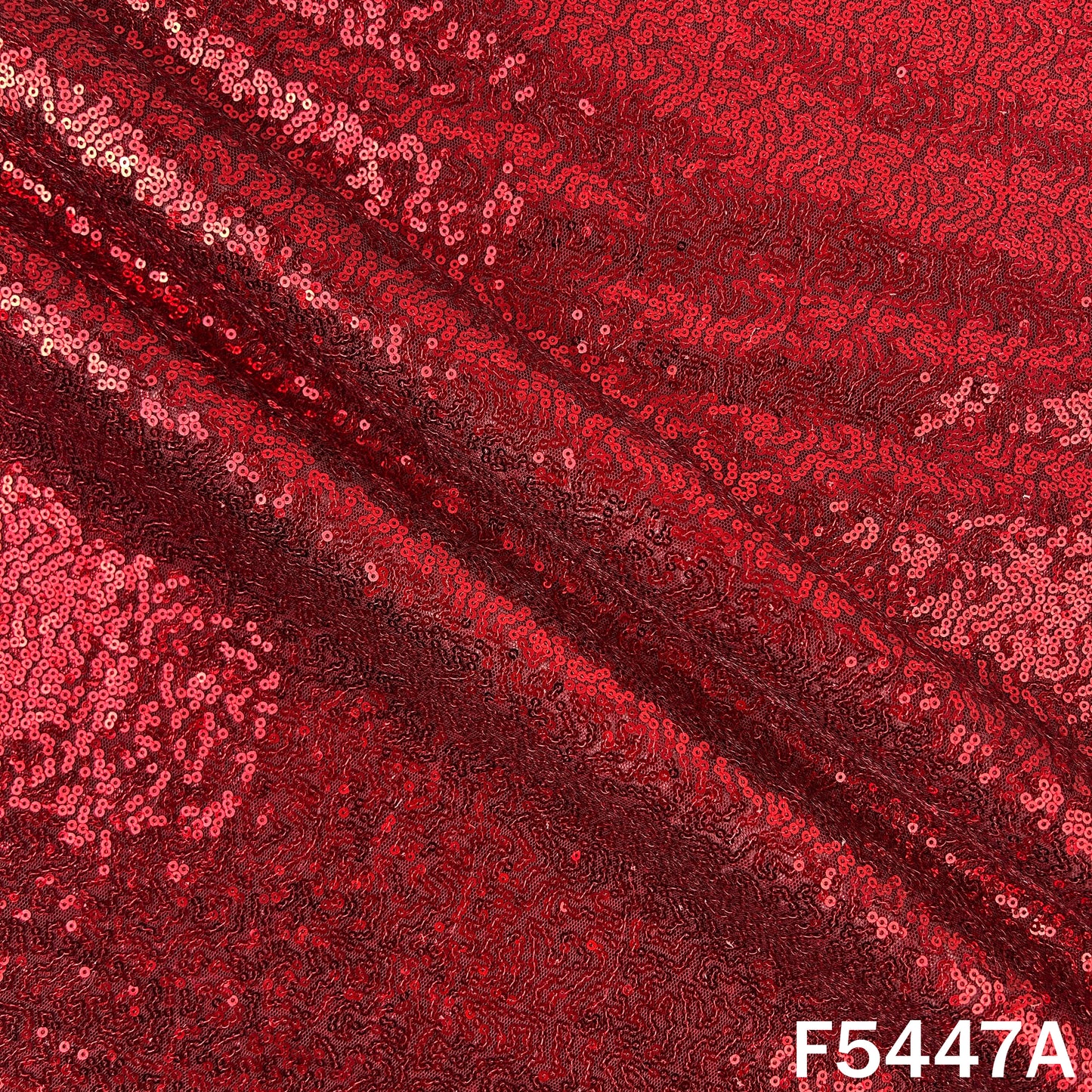 Sequins Embroidered Net Fabric - F5447