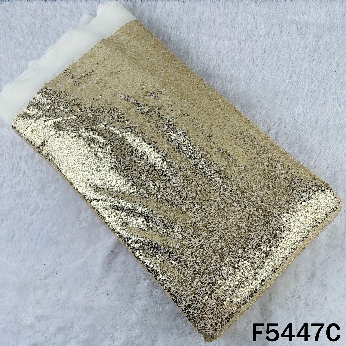 Sequins Embroidered Net Fabric - F5447