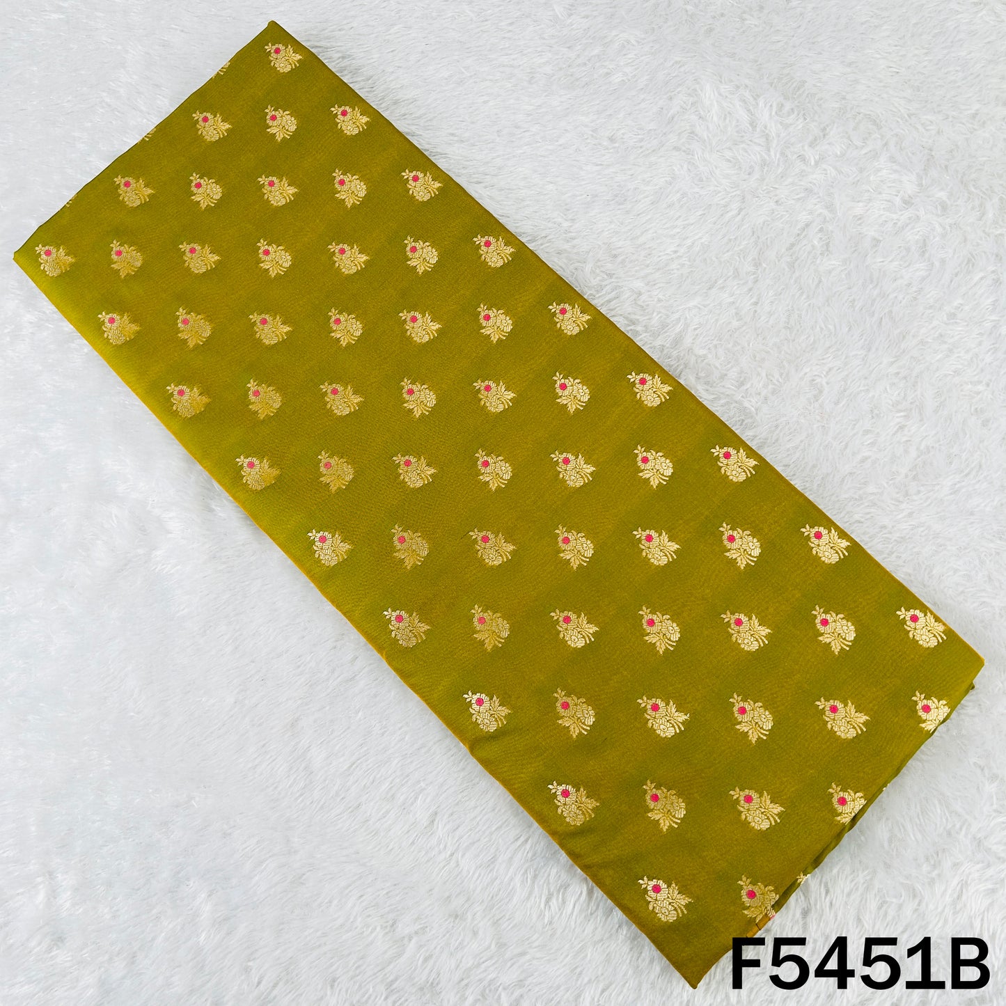 Zari Work Banarasi Brocade Silk Fabric - F5451