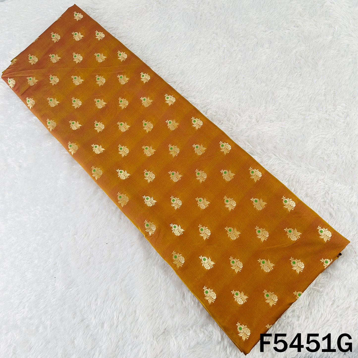 Zari Work Banarasi Brocade Silk Fabric - F5451