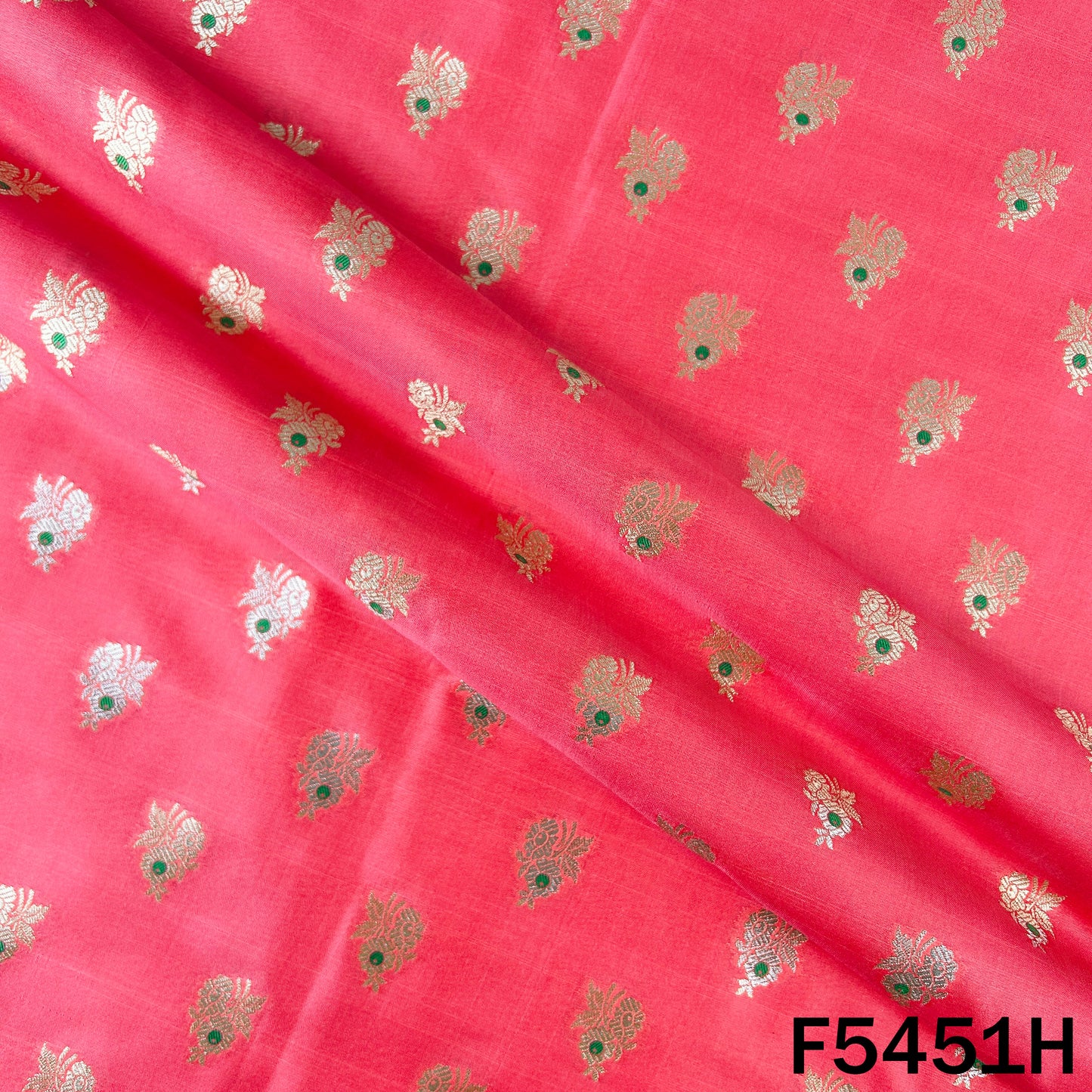 Zari Work Banarasi Brocade Silk Fabric - F5451