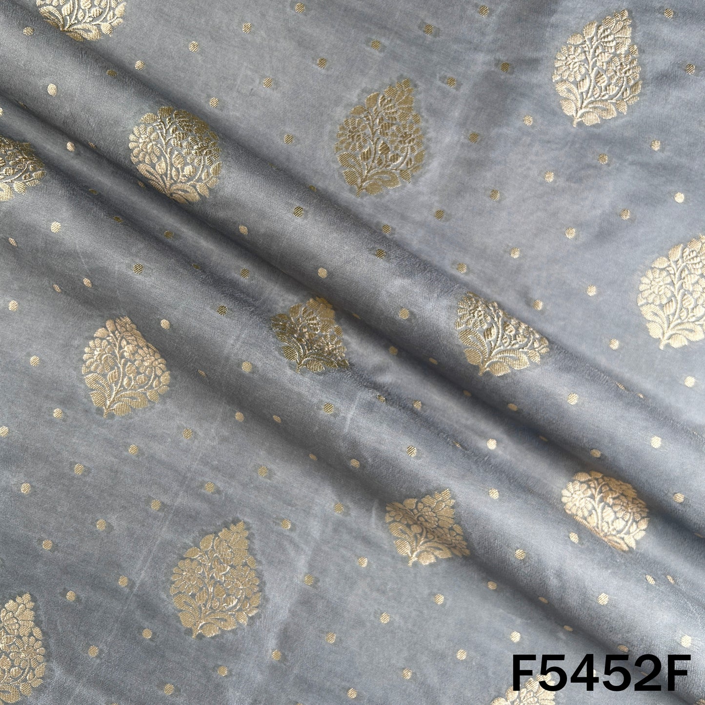 Zari Work Banarasi Brocade Silk Fabric - F5452