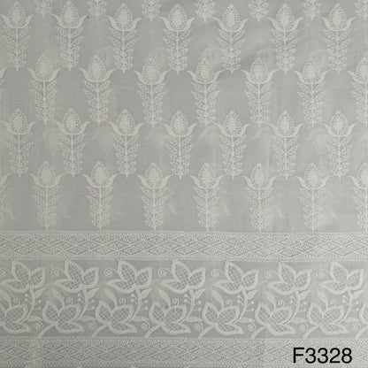 Thread Embroidered Cotton Fabric-F3328