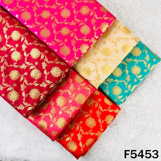 Zari Work Banarasi Brocade Silk Fabric - F5453