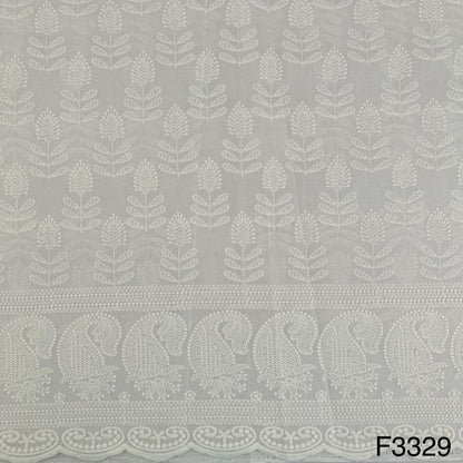Thread Embroidered Cotton Fabric-F3329