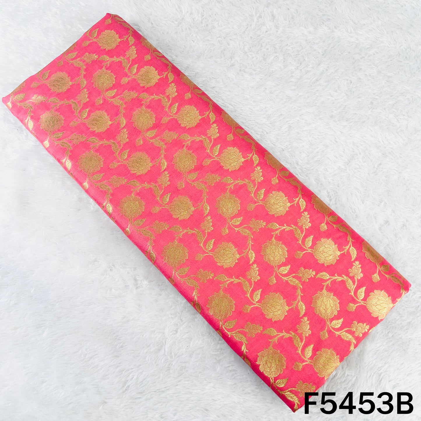 Zari Work Banarasi Brocade Silk Fabric - F5453