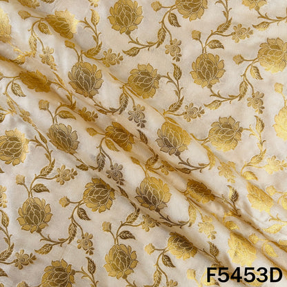 Zari Work Banarasi Brocade Silk Fabric - F5453