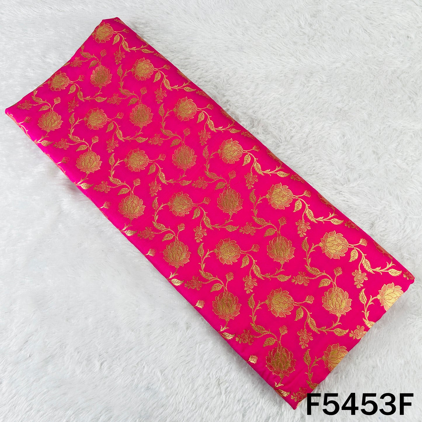 Zari Work Banarasi Brocade Silk Fabric - F5453