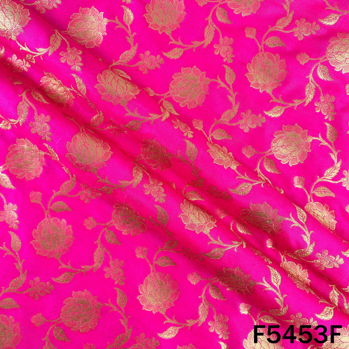 Zari Work Banarasi Brocade Silk Fabric - F5453