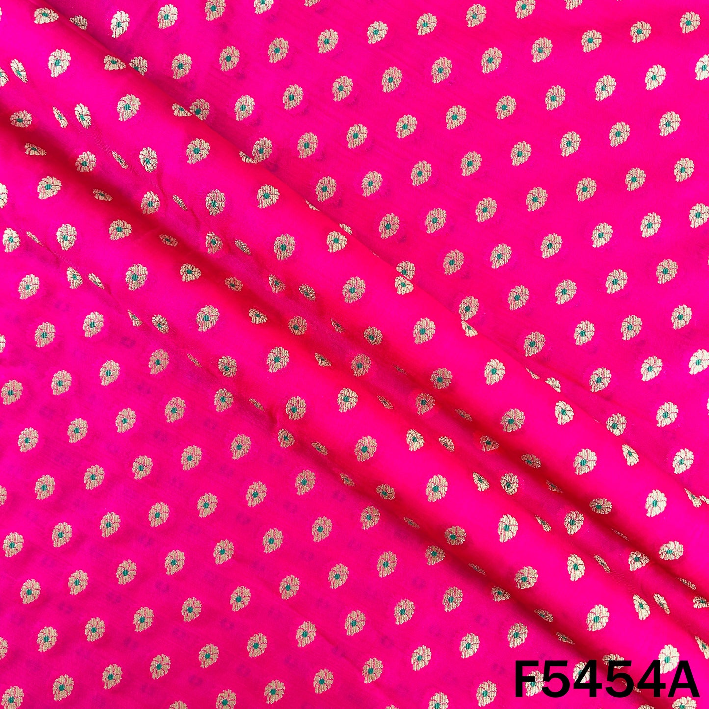 Zari Work Banarasi Brocade Silk Fabric - F5454