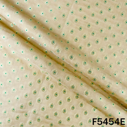 Zari Work Banarasi Brocade Silk Fabric - F5454